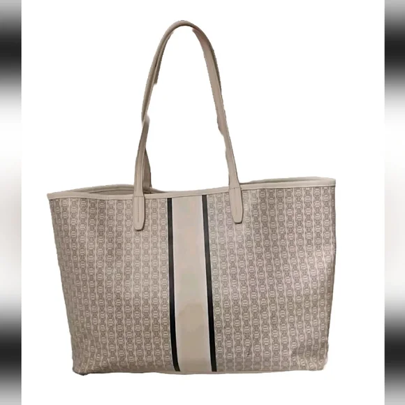 TORY BURCH GEMINI CHAIN PRINT LARGE TOTE HANDBAG - Picture 6 of 12